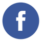 Facebook logo with blue circle and green 'f' on a white background