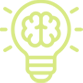 Light bulb icon with a check mark inside, on a white background